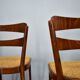 Chaises de salle à manger vintage en noyer par Mier Topolcany, Tchécoslovaquie, années 1960, ensemble de 4.