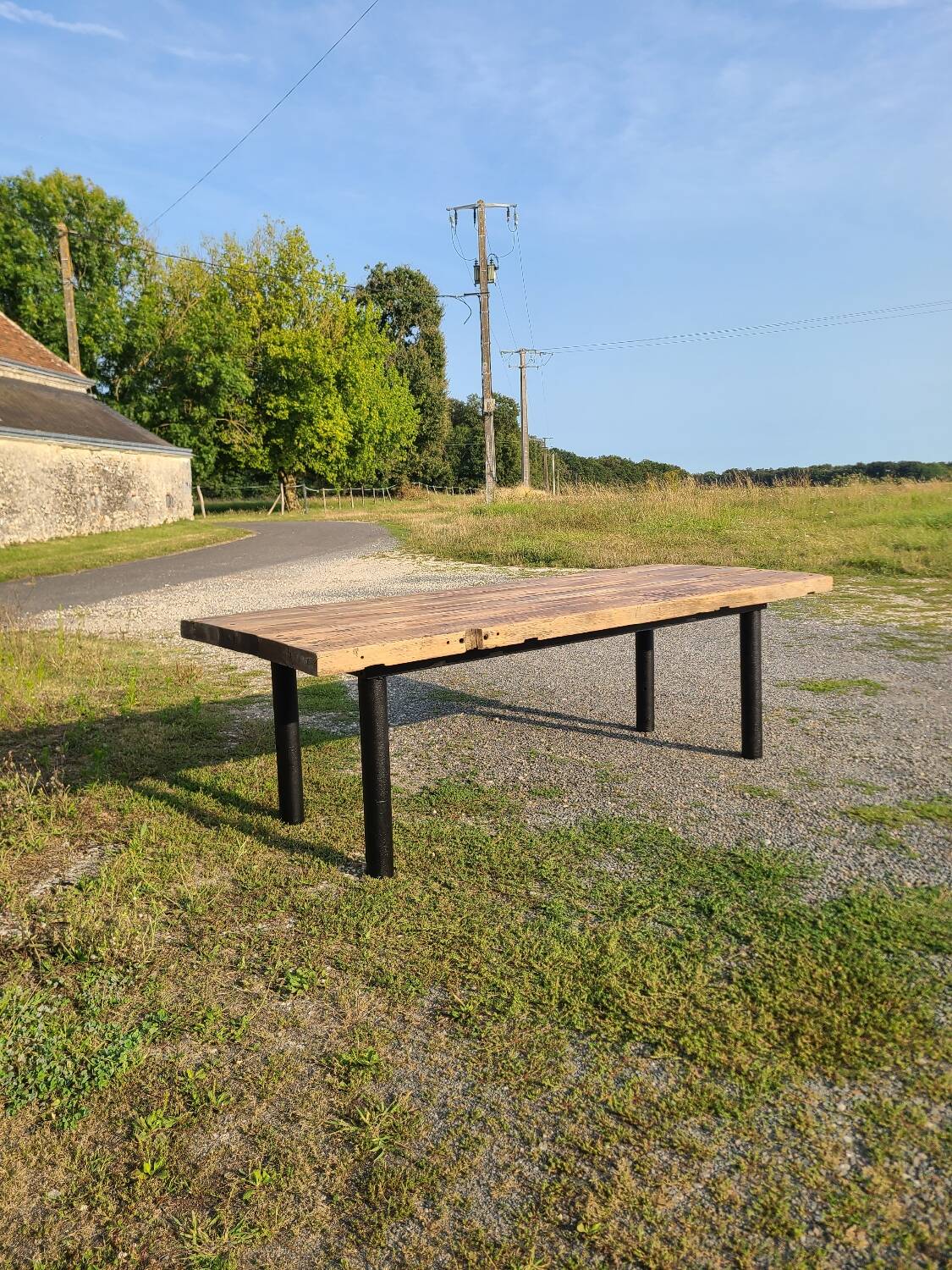 Early 20th century farmhouse table giant workbench