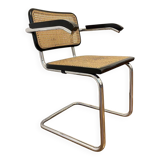 Cesca b64 black armchair by marcel breuer