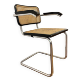 Fauteuil cesca b64 noire par marcel breuer