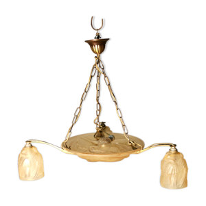 Lustre Art deco en verre