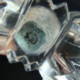 Double salt cellar in crystal and tin