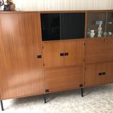 René teak secretary cabinet by Jean-René Caillette