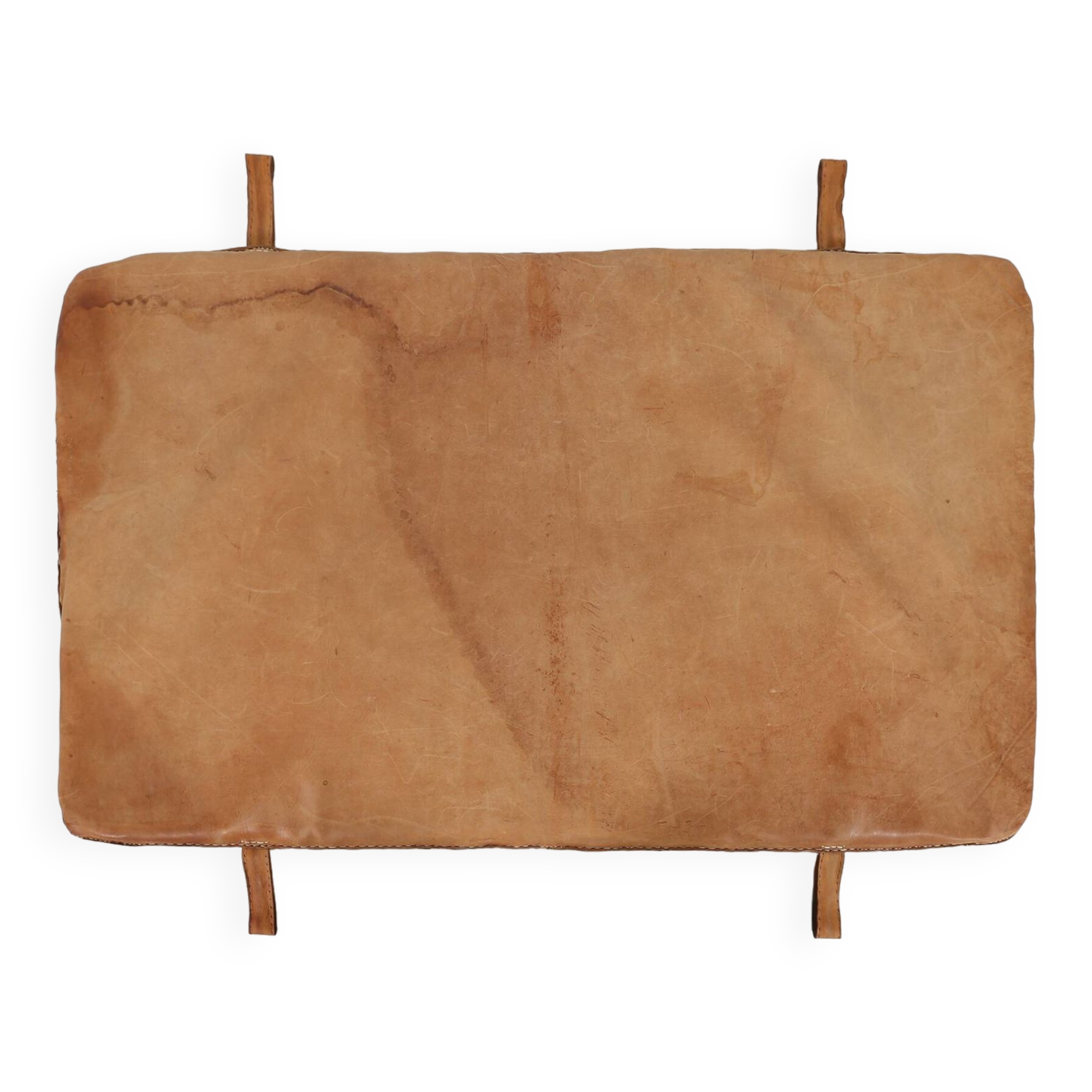 Vintage leather gym mat with nice patina, Belgium, 1930s