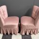 Suite de 2 chaises roses 1960
