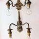 Two antique wall lights