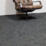 Vintage patchwork leather reclining chair