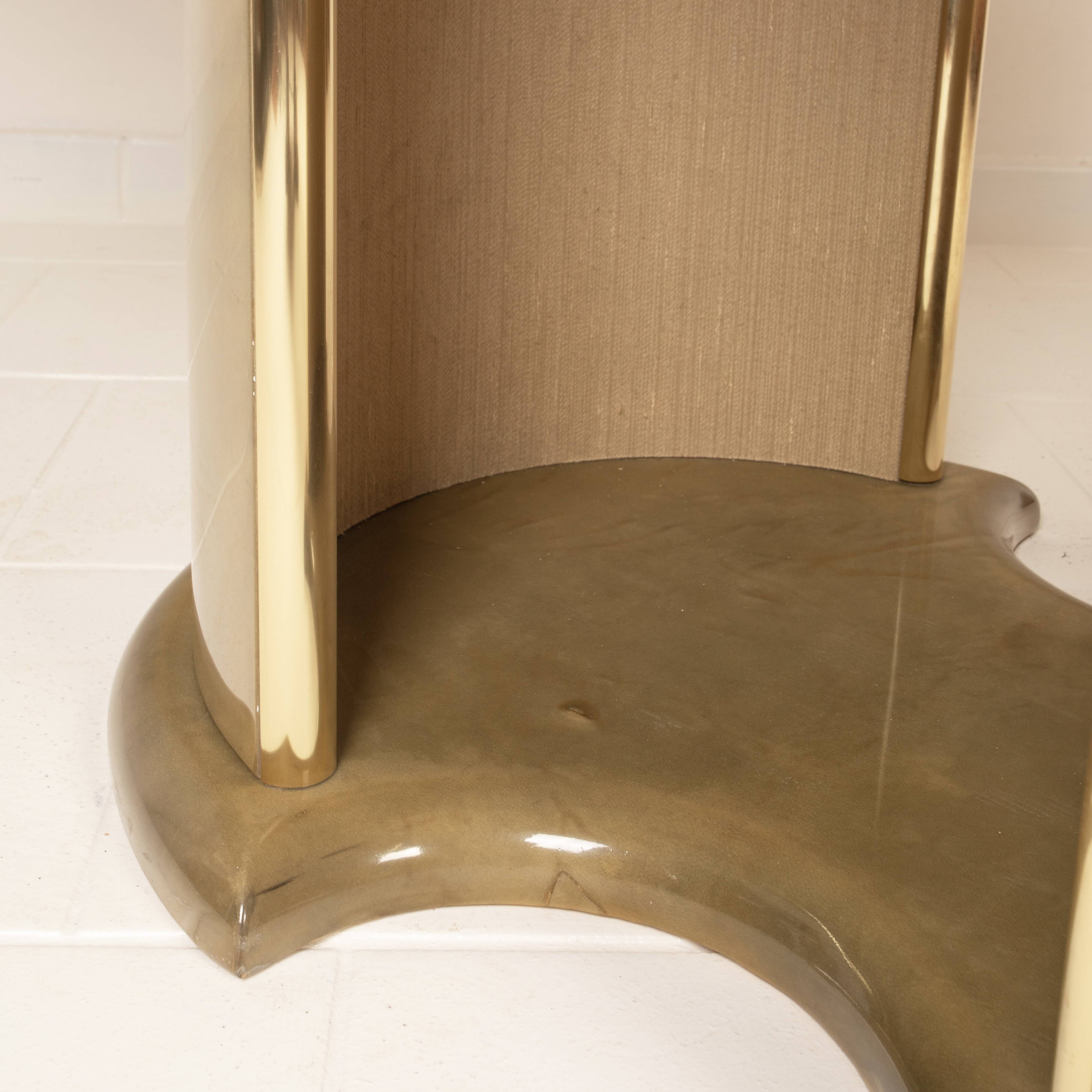 Angelo Mazzola parchment table produced by Ar.Vi Salpol, 1980