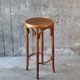 Bistro stool by Fischel 1930, wooden seat
