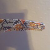 Set of 4 vintage hangers 70's wood covered with plastic fabric 2 tartan pattern scottish tiles beige camel brown vintage