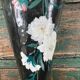 Bouquetière wall vase ceramic cone painted with flowers