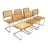 Set of 6 "B32" chairs, Marcel Breuer, Italy 1990