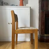 Lot of 6 vintage style Baumann wooden textile chairs.