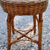 Vintage rattan stool