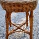Tabouret rotin vintage