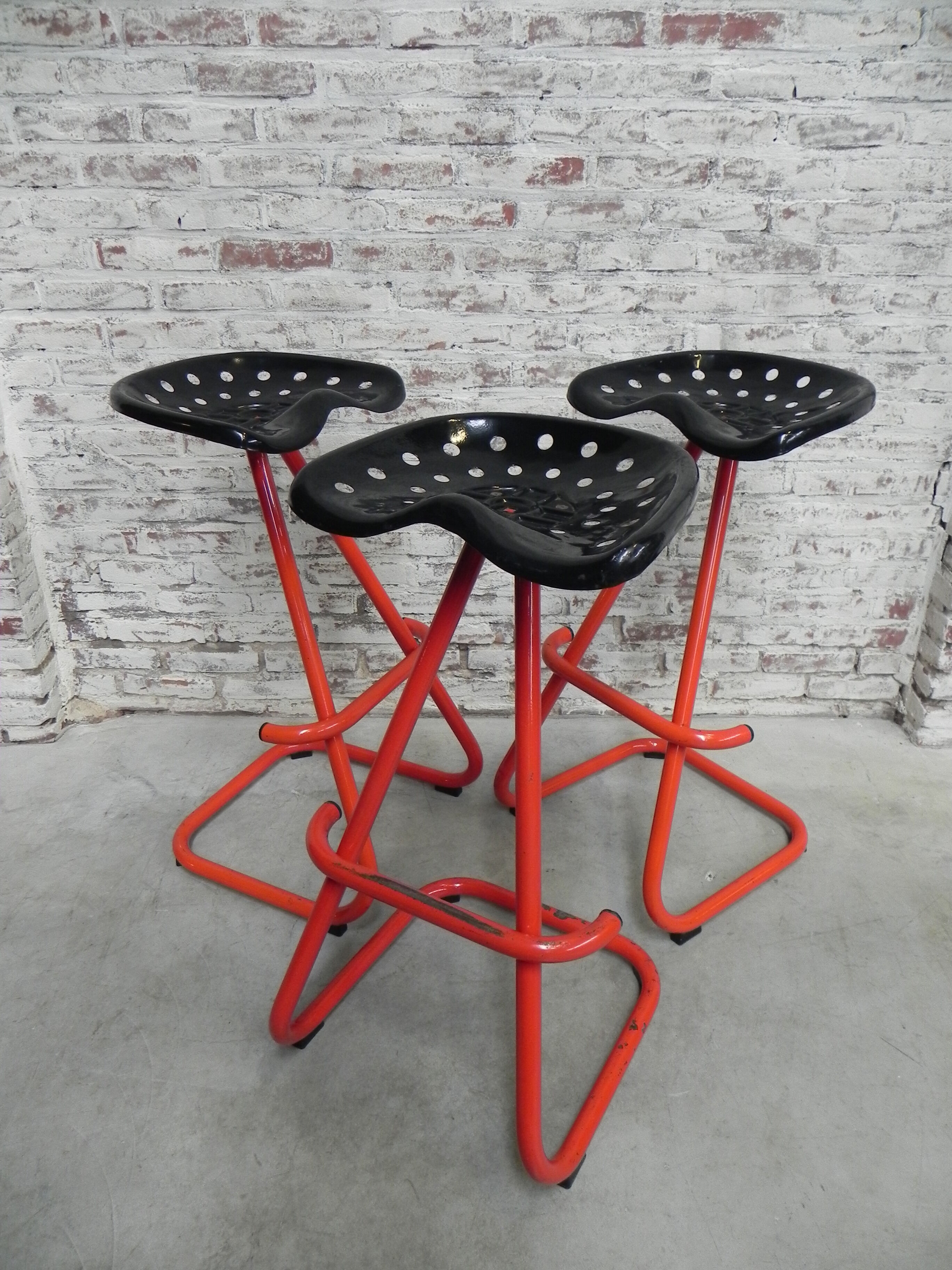 Tabouret bar vintage acier siège de tracteur