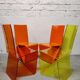 Set of 4 chairs "Pli" Roche Bobois