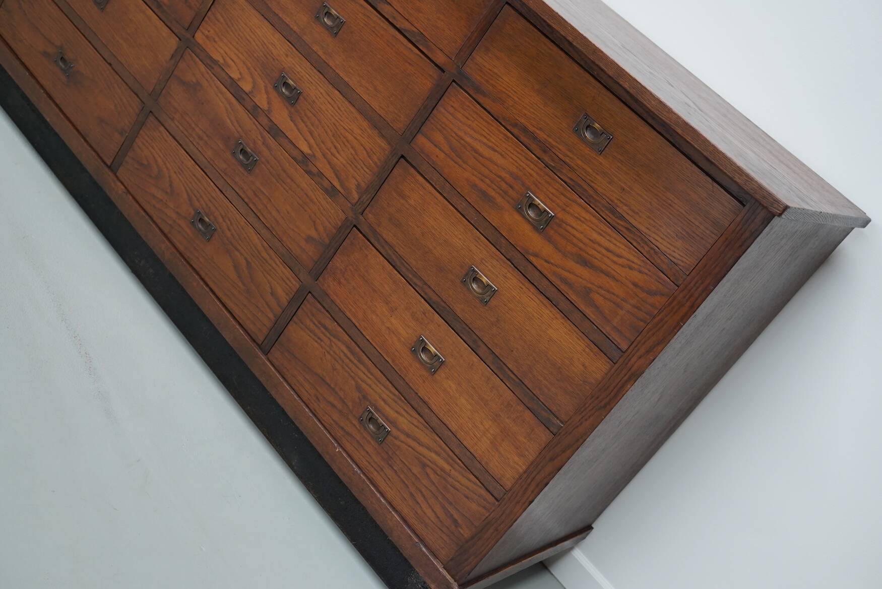 Large Art Deco Dutch Oak Apothecary / Filing Cabinet or Sideboard, 1930s