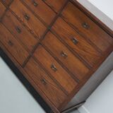 Large Art Deco Dutch Oak Apothecary / Filing Cabinet or Sideboard, 1930s