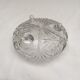 Empty vintage round crystal pocket size: height -16cm- diameter -18cm-