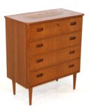 Commode scandinave en teck, Suède, 1950