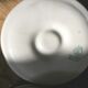 6 oyster plates decorated large fire, Orchies Moulin de loups, ceramic enamelled green