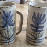 Pair of mugs Gustave Reynaud-ceramics Le Mûrier- 1950s/60s