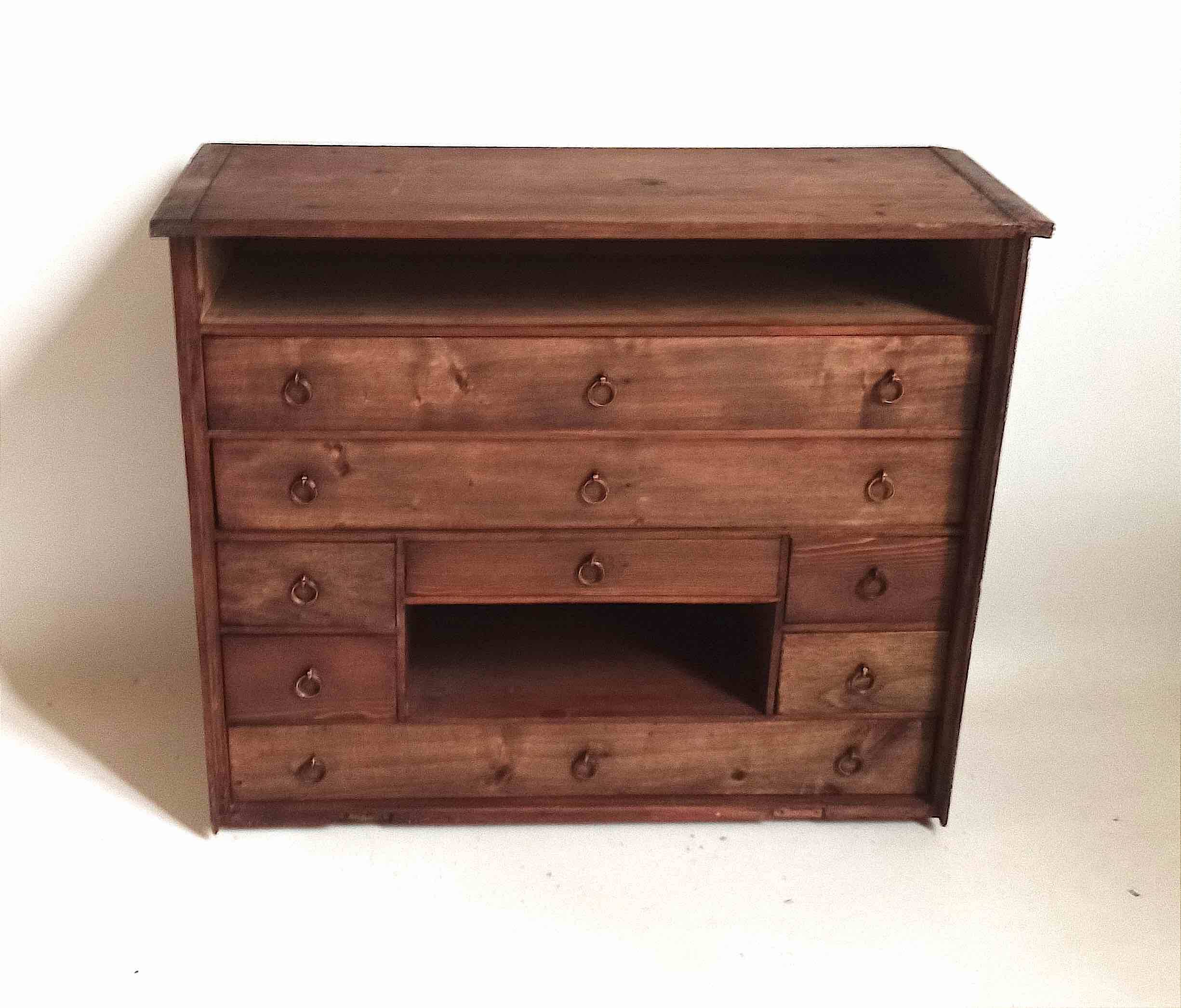 Small piece of professional furniture (watchmaker) 1930s Width 49.5 cm Height 41.5 cm