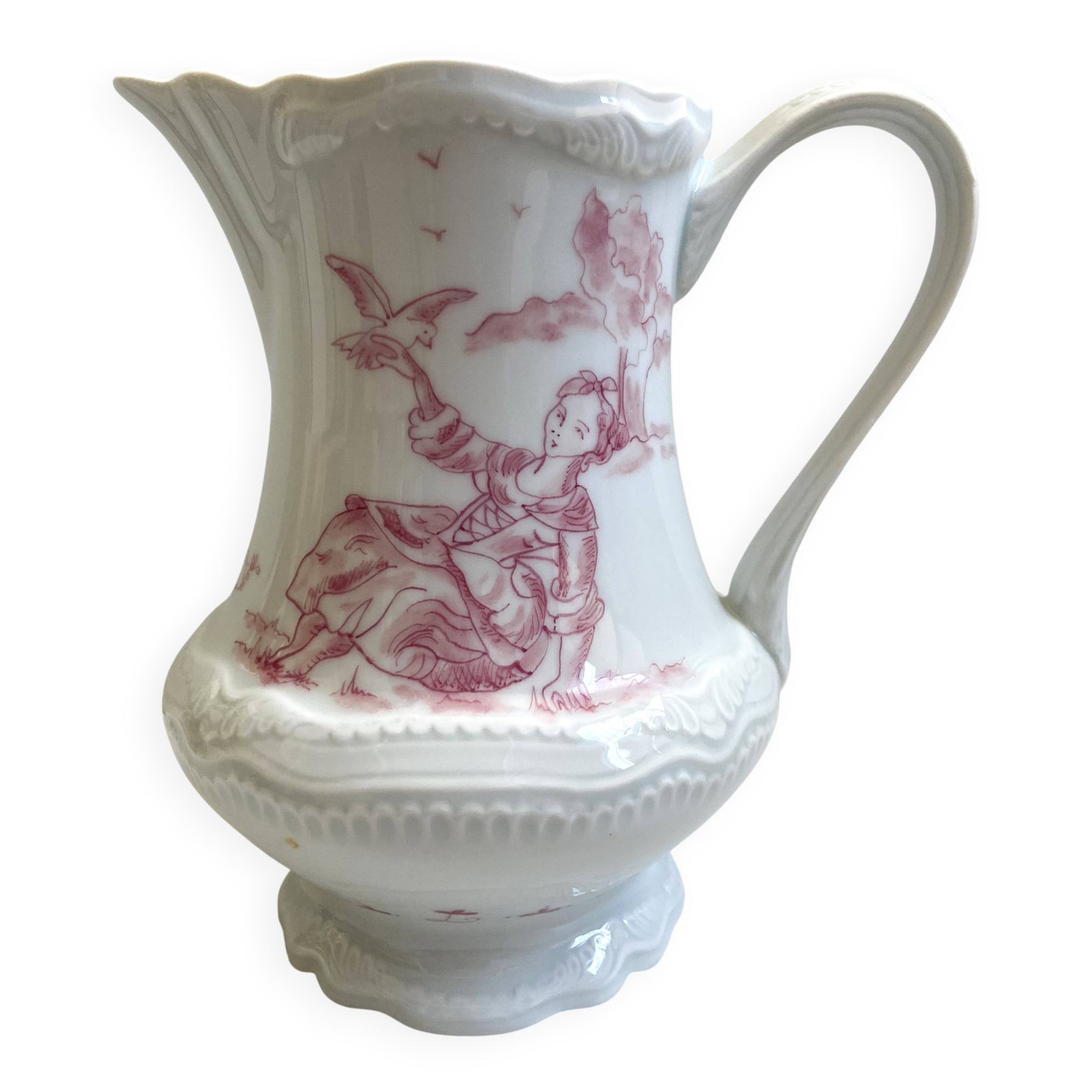 Pitcher Jug Cream Jug Milk Porcelain Cherbourg Louis XV Style