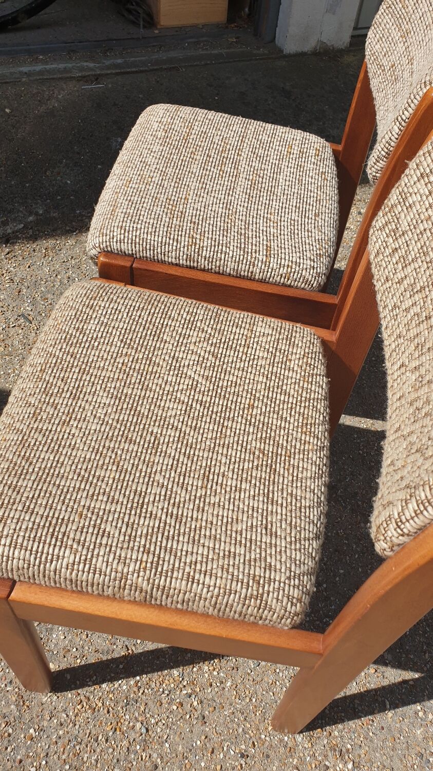 Pair of Scandinavian wool chairs