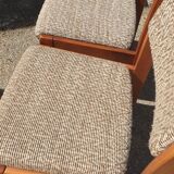 Pair of Scandinavian wool chairs