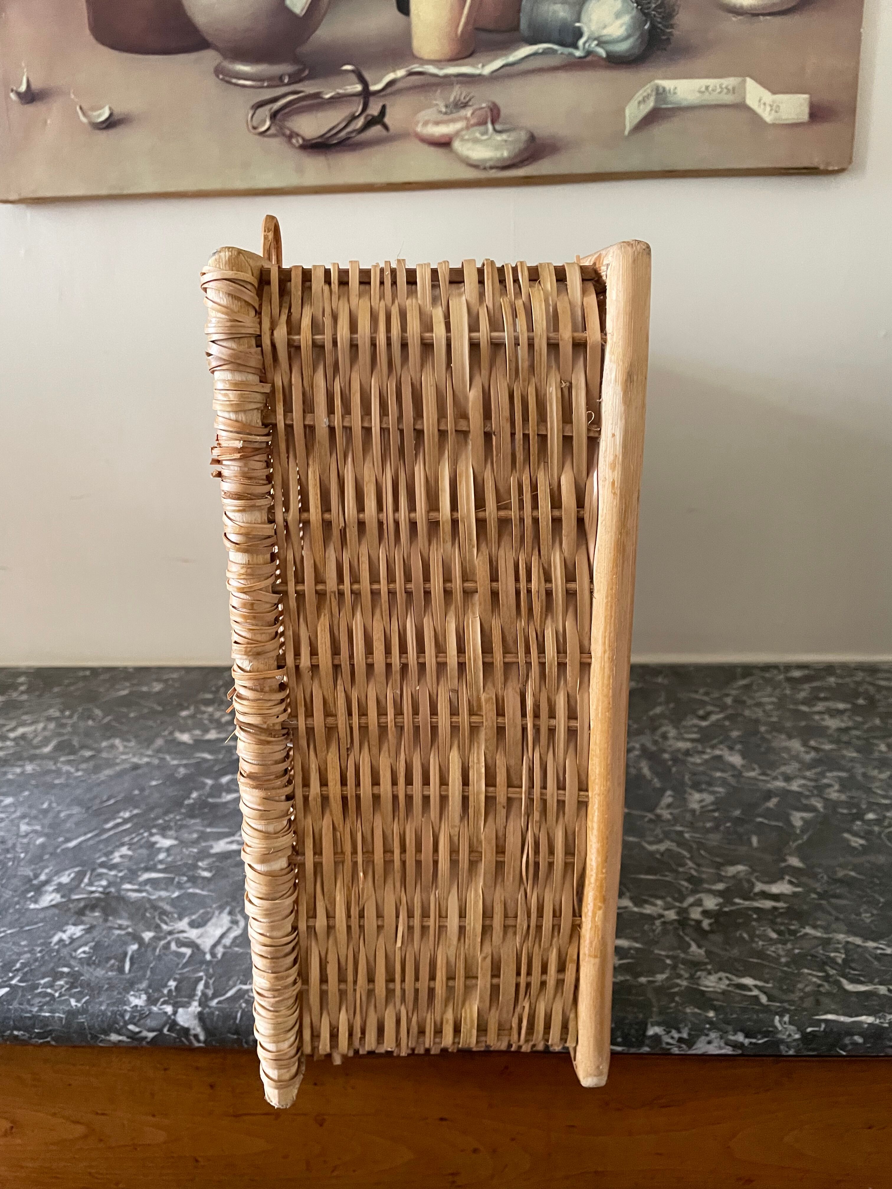 Bamboo and rattan shelf 2 doors