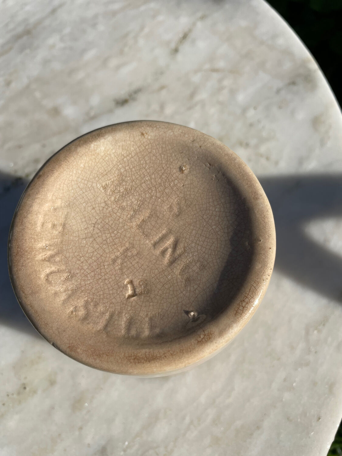 J.Dundee stoneware marmalade pot