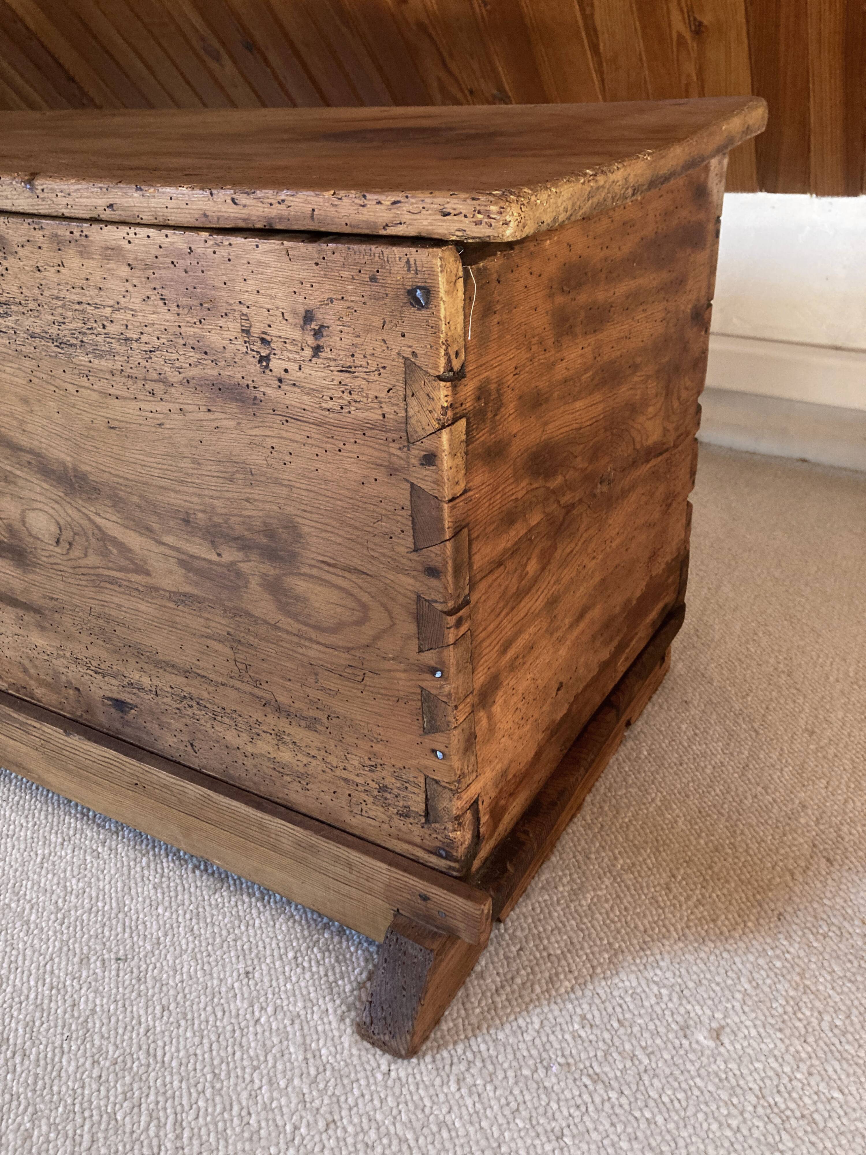 Antique solid wood chest