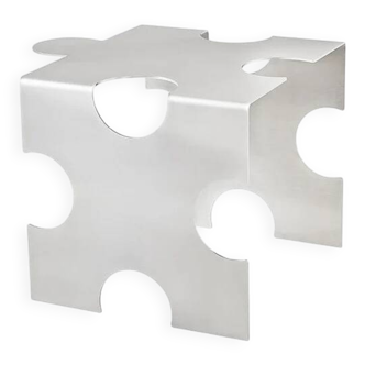 Puzzle - table basse sculpturale en acier inoxydable par veliento