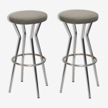 Set of 2 bar stools, 60s