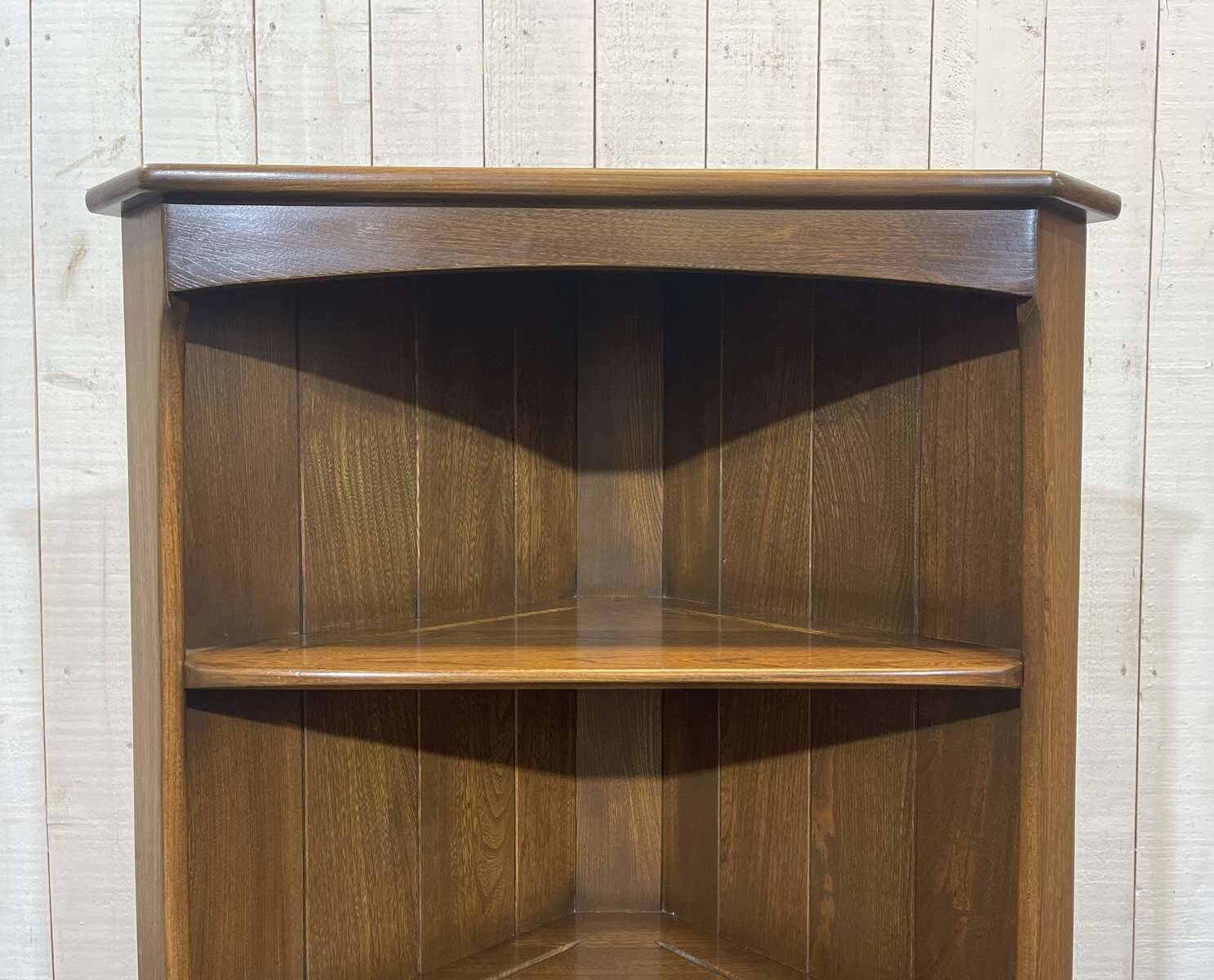 ERCOL English elm corner cabinet from the 1970s