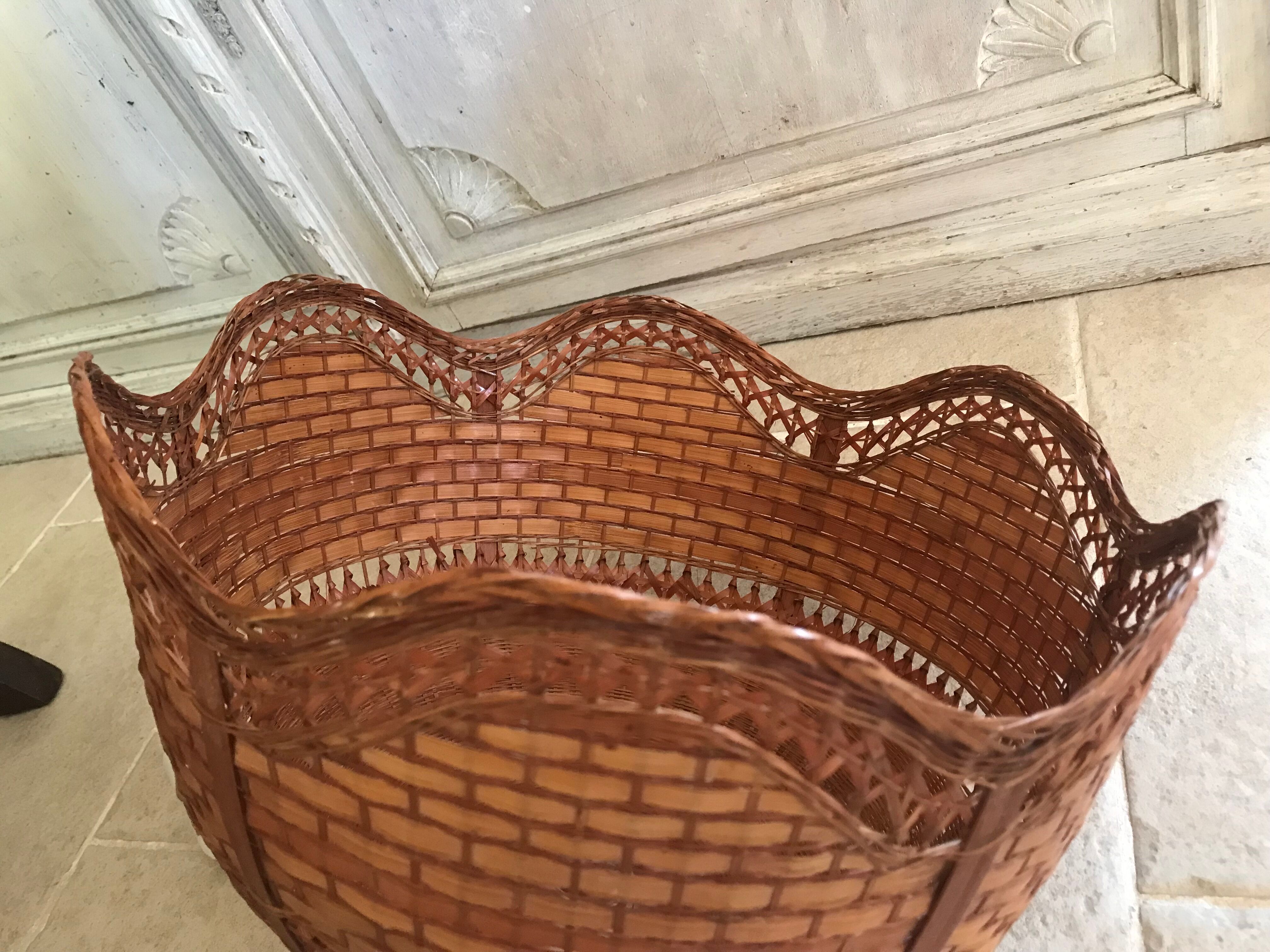 Vintage rattan pendant lamp 38cm