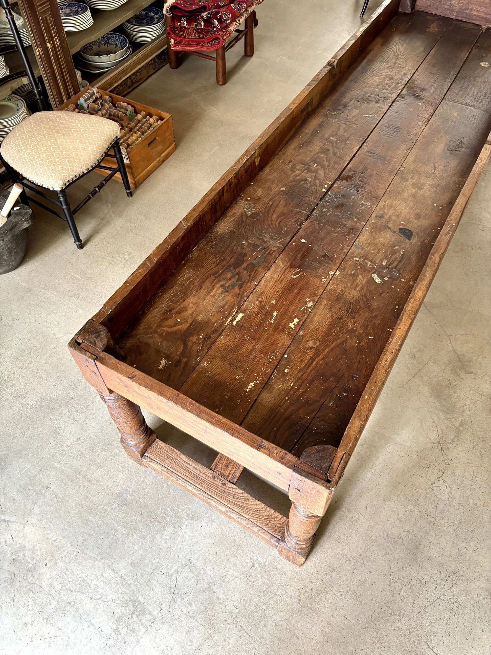 Table de drapier en bois massif 237 x 79 cm