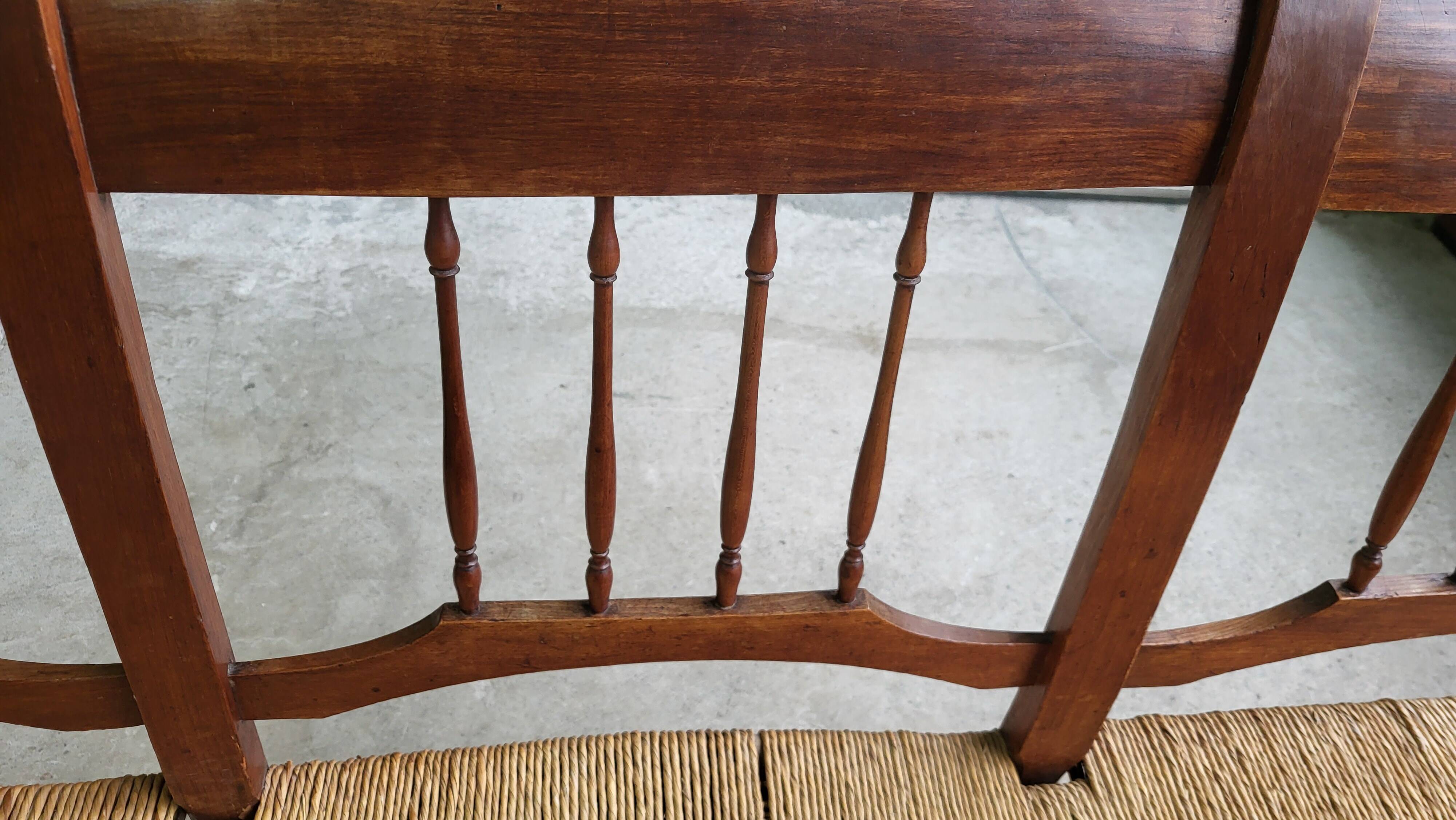THREE-SEATER STRAW BANQUETTE PROVENCAL RADASSIER