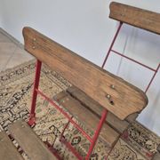 Set of 4 folding chairs for old bistro, guinguette, brasserie