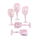 5 crystal stemmed glasses, ancient crystal of Arques,- Dampierre model