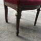 Suite de 6 chaises velours rouge Napoléon III