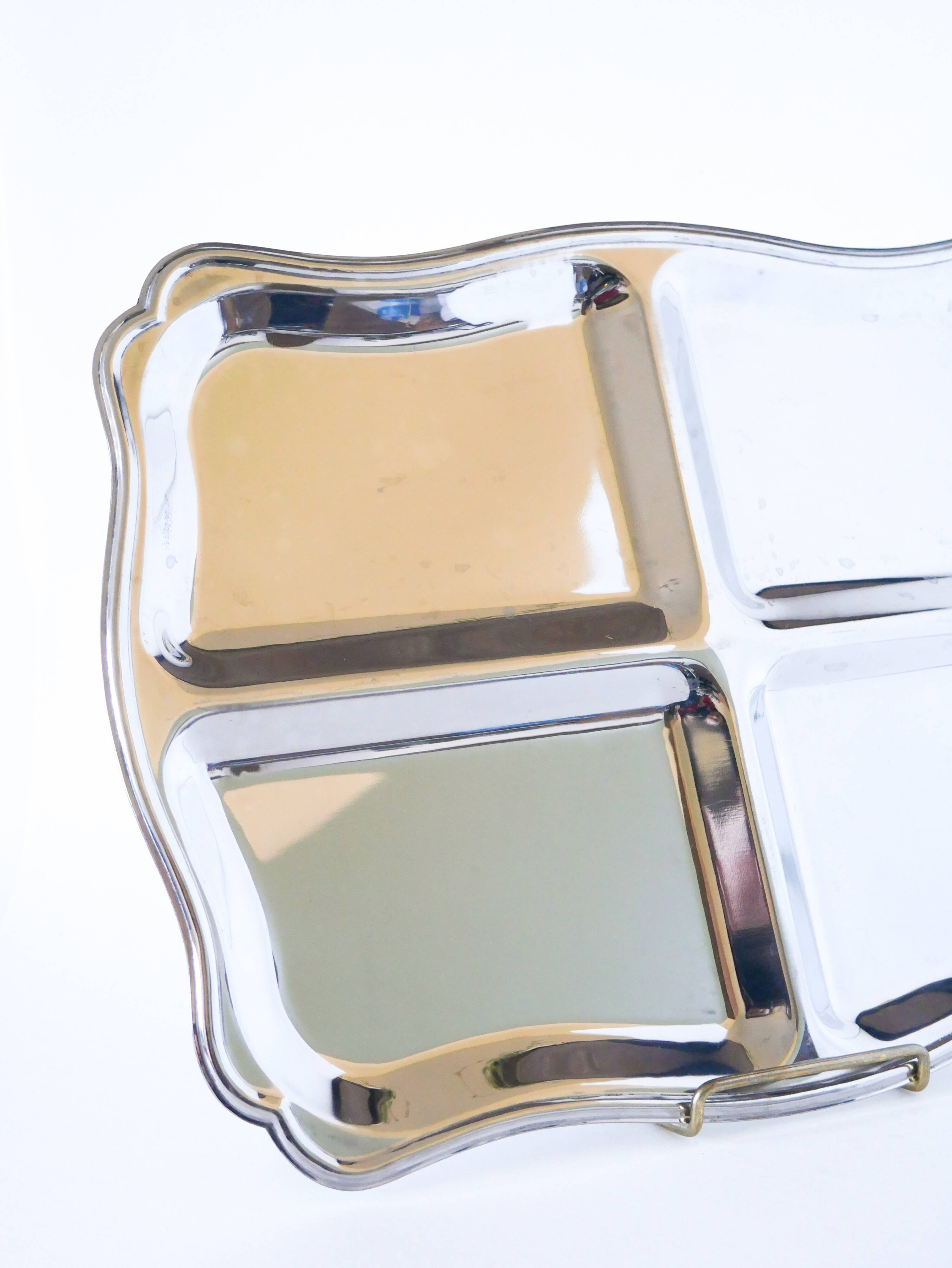 Rectangular tray with compartments, 1970 - 42 X 29 cm