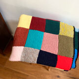 Handmade wool crocheted Granny square blanket