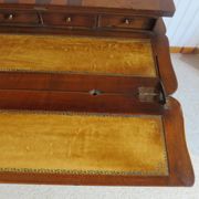 Secretary with mechanism - 4 secret drawers - lock - marquetry chessboard - 1950