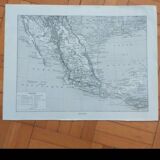 Old political map of the United States and Mexico by Larousse.