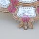 Exceptional Vintage Pink Murano Glass Wall Mirror