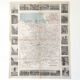 Old map France Brittany Rennes St Malo