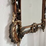 Mirror with Colourful Carved Floral Decor , Italy, 20th Century